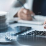 Finance, banking and investment, asset allocation, budget management. business woman calculating financial report, cost control and budgeting. tax and budget planning